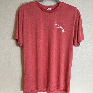 Casual Red Hawaii Graphic Tee - Short Sleeve